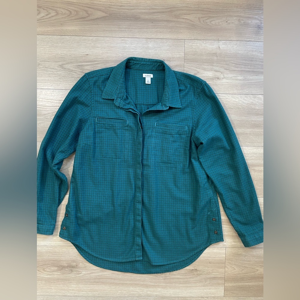 Teal Plaid Button Up Shirt